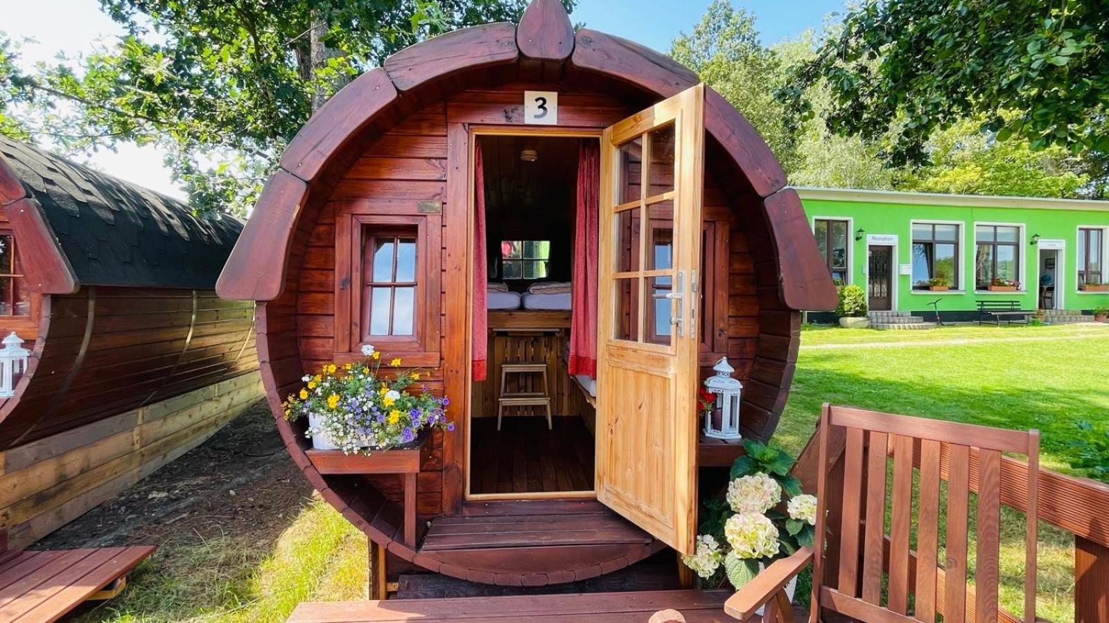 Campingfass Mit Panoramaterrasse Langenbernsdorf Exterior photo